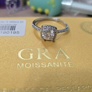 Moissanite Silver Ring